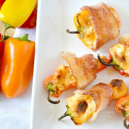 Bacon Wrapped Pimento Cheese Popper