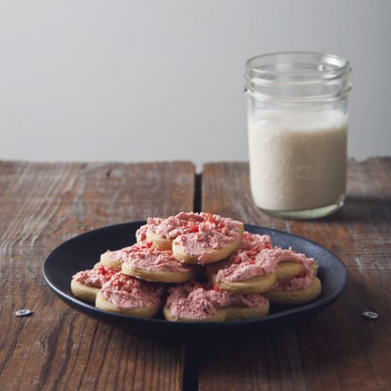Frosted Vegan Sugar Cookies