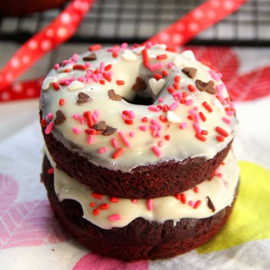 Baked Red Velvet Donuts