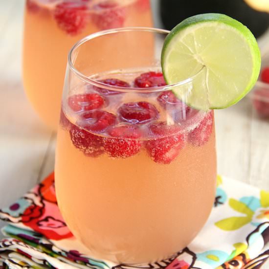 Raspberry Lemonade Champagne Punch