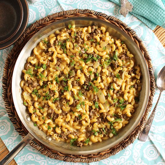 Cheeseburger Macaroni Skillet