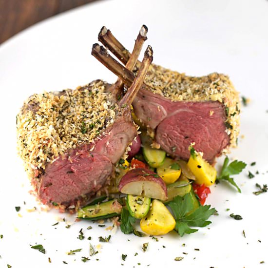 Panko Herb Crusted Rack of Lamb