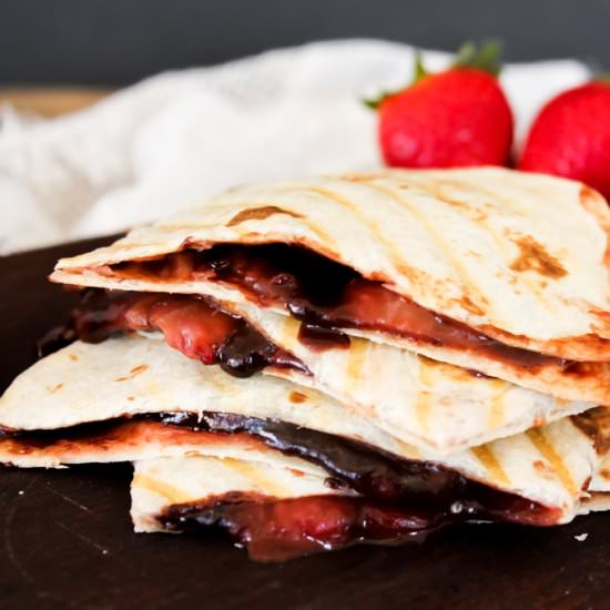 Nutella Strawberry Quesadilla