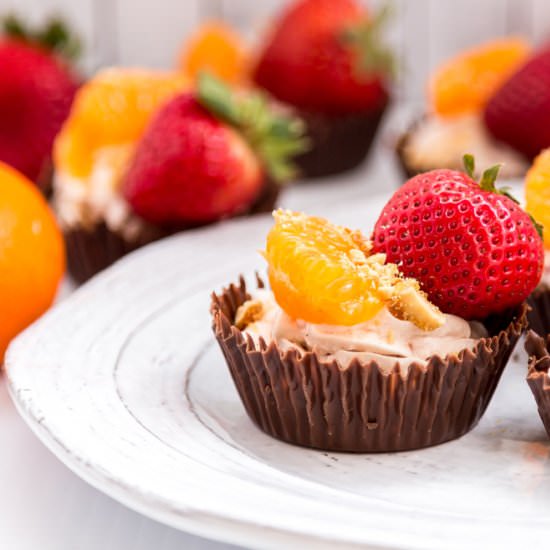 Chocolate Cups with Whipped Cream