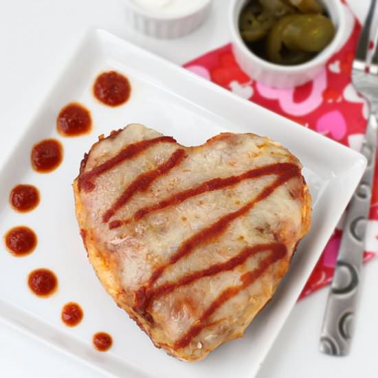 Chicken Enchilada Hearts