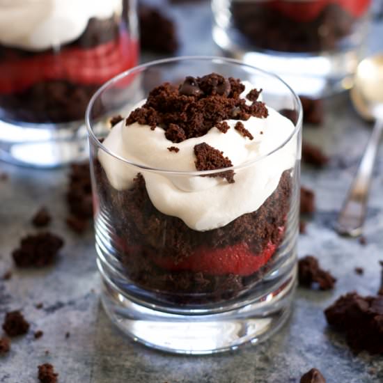 Red Velvet Cookie Dough & Brownie