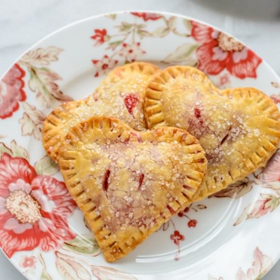 Heart Shaped Strawberry Hand Pies