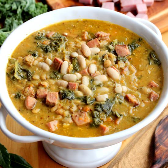 Smoked Ham, Kale & White Bean