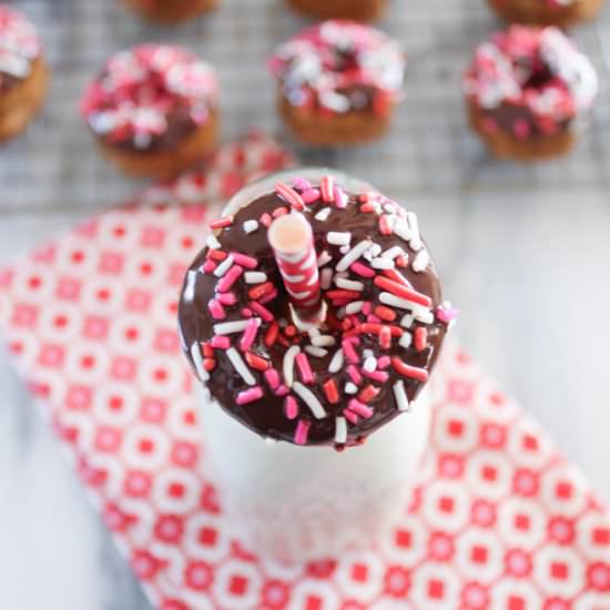 Chocolate Glazed Vegan Baked Donuts
