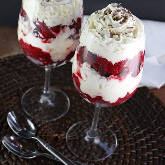 Boozy Red Velvet Trifles