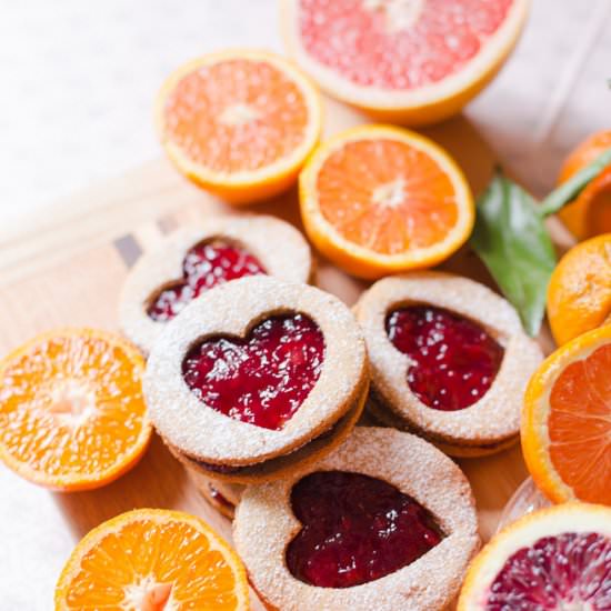 Almond Linzer Cookies