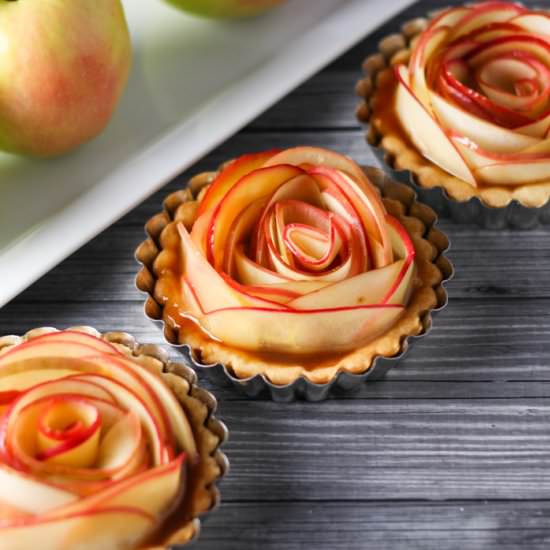 Salted Caramel Apple Tartlets