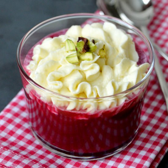 Beetroot Gazpacho with Goat Cheese