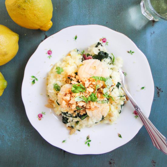 Saffron Risotto with Scallops