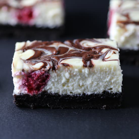 Nutella and Raspberry Cheesecake