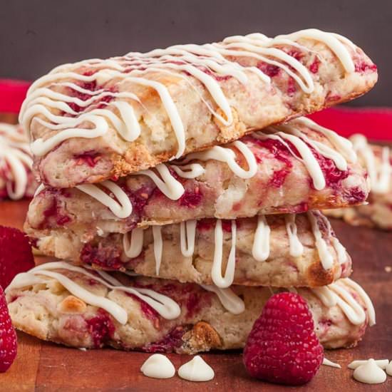 White Chocolate Raspberry Scones