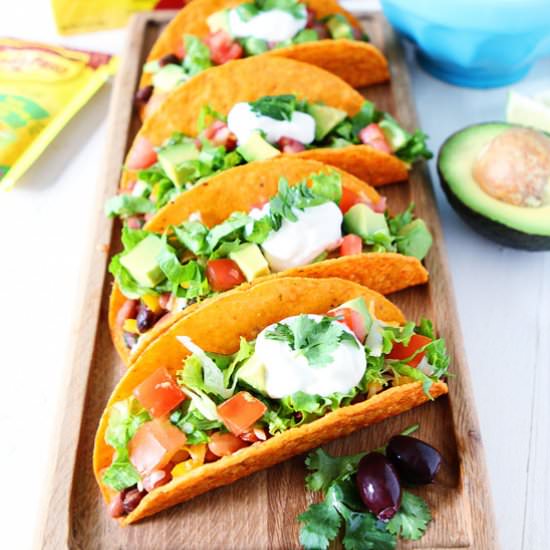 Three Bean Tacos