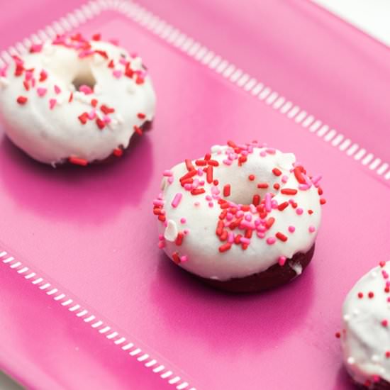 Mini Red Velvet Donuts