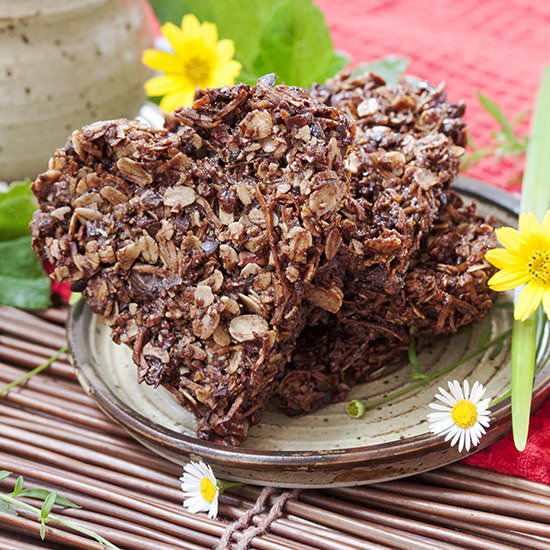 Crunchy Cacao Granola Heart Cookies