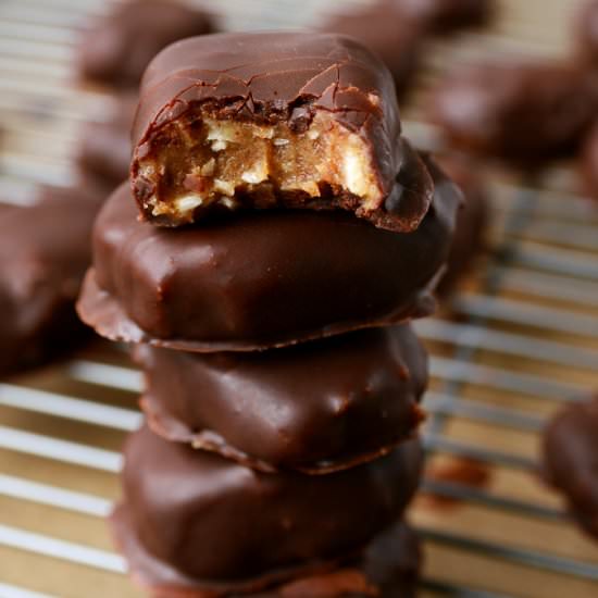 Chocolate, Caramel + Coconut Bars