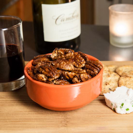 Vegan Smokey Maple Roasted Pecans