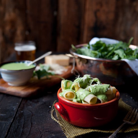 Pale Ale and Baby Kale Creamy Pesto