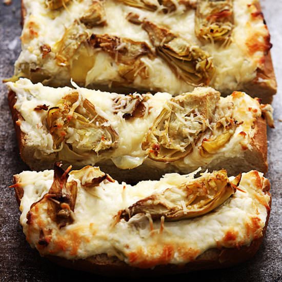 Roasted Garlic Artichoke Bread