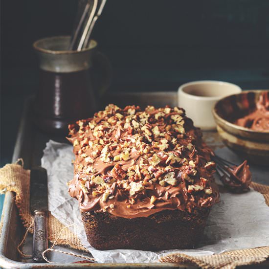 Nutella-Pecan Chocolate Cake