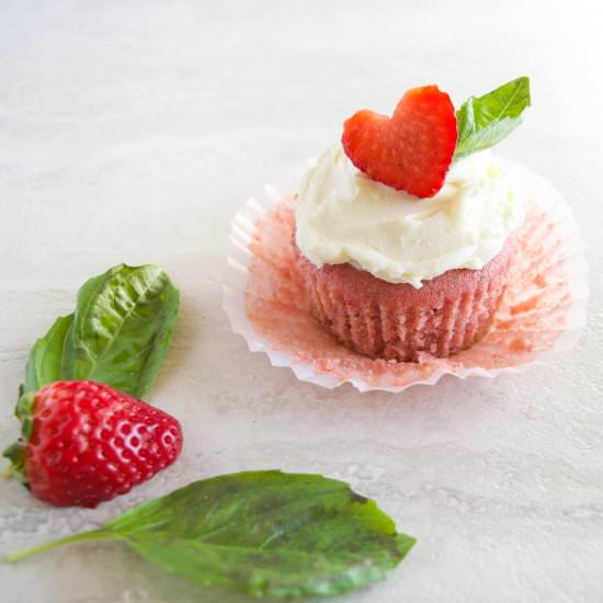 Strawberry Basil Cupcakes