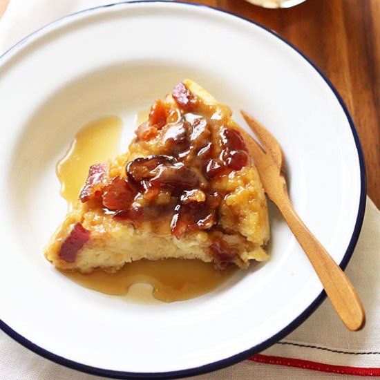 Maple-Pancetta Biscuit Bake