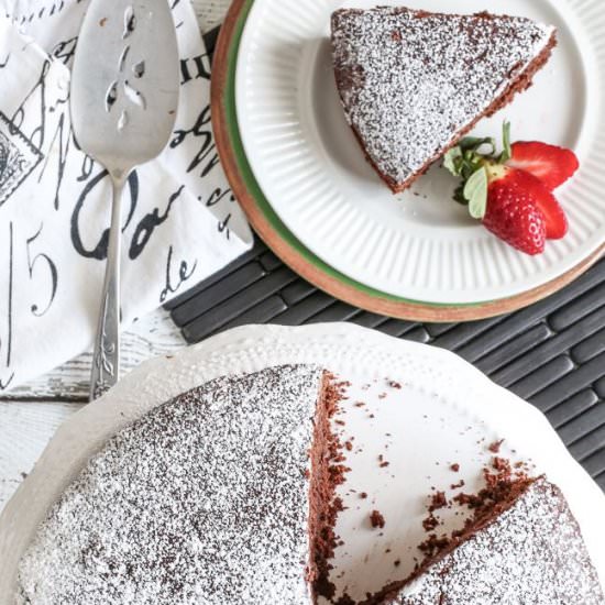 Vegan Chocolate Peanut Butter Cake
