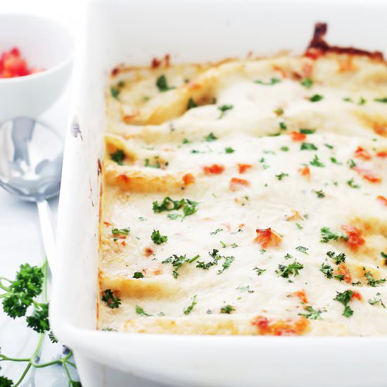 Mediterranean Chicken Enchiladas