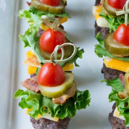Mini Bun-Less Cheeseburger Bites