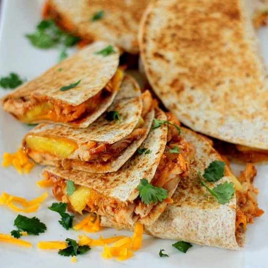 BBQ Chicken & Pineapple Quesadillas