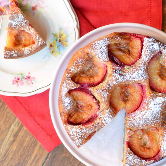Rustic Plum and Hazelnut Cake