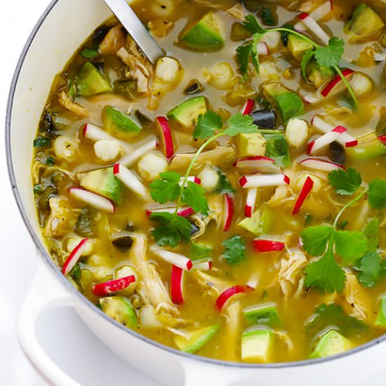 Easy Chicken Posole Verde