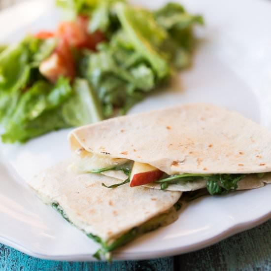 Brie, Apple and Arugula Quesadilla