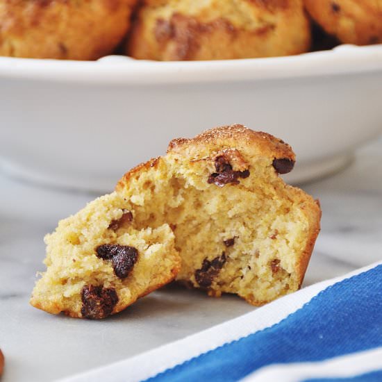 Vegan Chocolate Pecan Corn Muffins