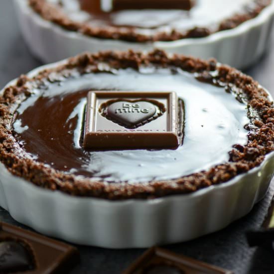 Chocolate Glazed Chocolate Tart