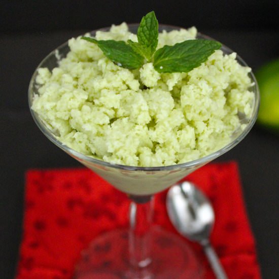 Avocado Coconut and Lime Granita