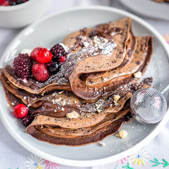 Chocolate Crêpes with Nutella