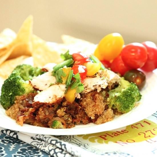 Slow Cooker Chicken Enchilada Bake