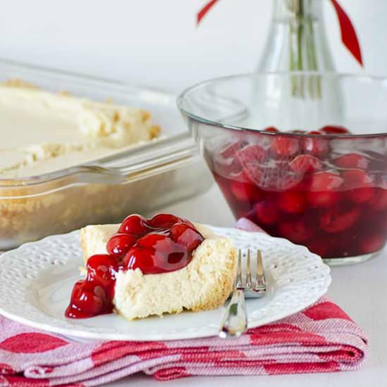 Cake Mix Cherry Cheesecake