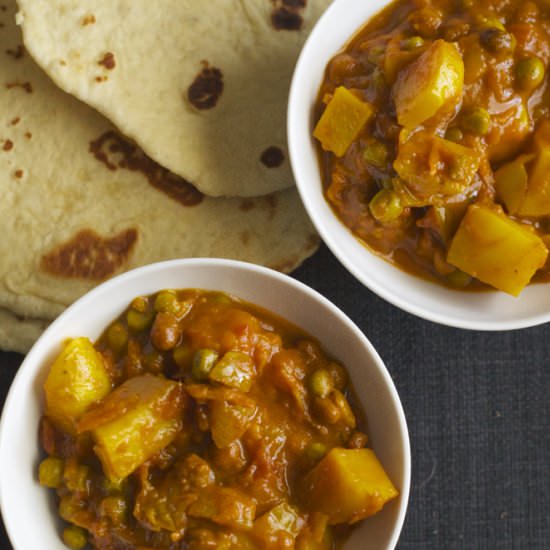 Peach Chutney Samosa Stew
