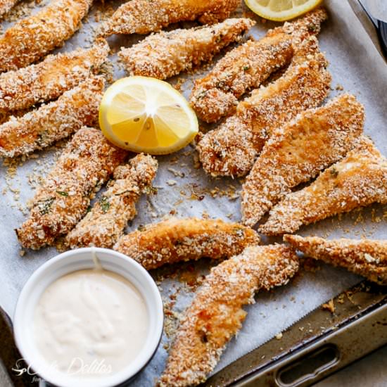 Crispy Garlic Chicken Strips