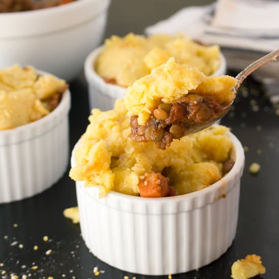 Lentil & Polenta Pot Pie