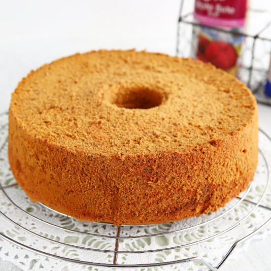Beetroot Chia Seed Chiffon Cake