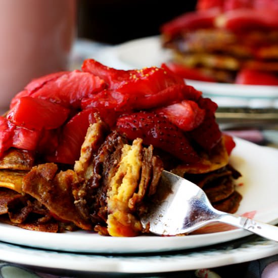 Two Ingredient Nutella Pancakes
