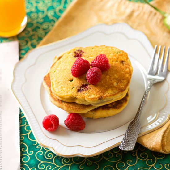 Raspberry-Jalapeno Cornbread Pancake