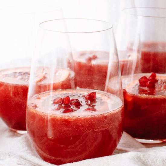 Sparkling blood orange sangria